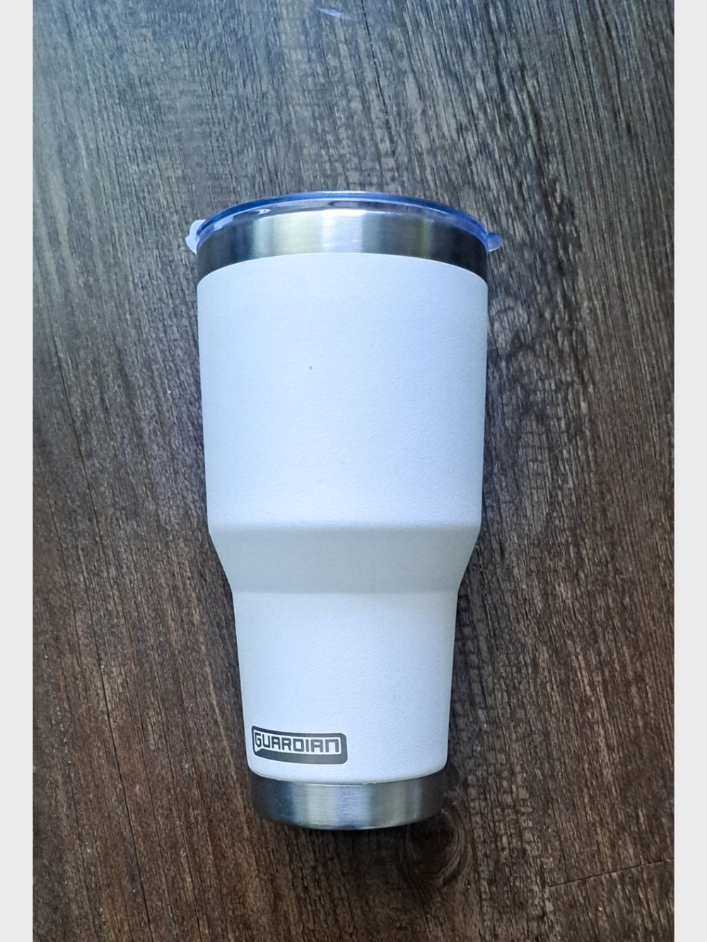 Guardian White 30oz Insulated Travel Mug Cup Tumbler with Lid Straw Coors Light